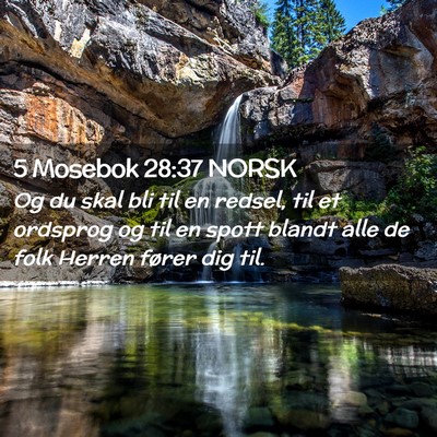 Picture 02 - 5 Mosebok 28:37 NORSK - Og du skal bli til en redsel, til et ordsprog og - Bible Verse Picture