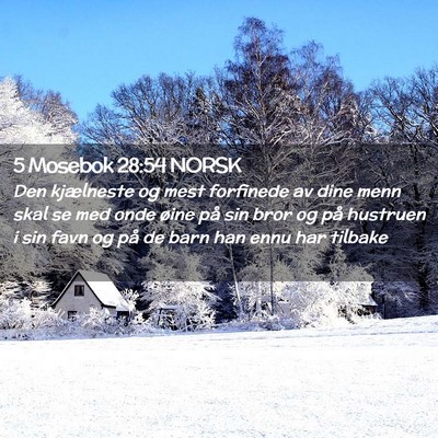 Picture 02 - 5 Mosebok 28:54 NORSK - Den kjælneste og mest forfinede av dine menn - Bible Verse Picture