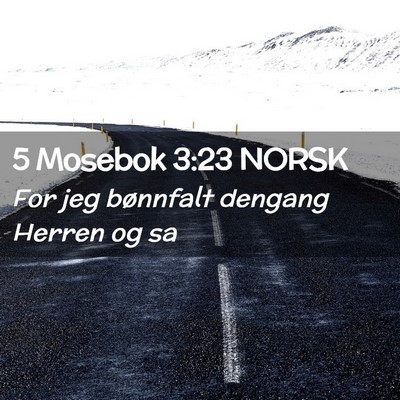 Picture 02 - 5 Mosebok 3:23 NORSK - For jeg bønnfalt dengang Herren og - Bible Verse Picture