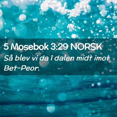 Picture 02 - 5 Mosebok 3:29 NORSK - Så blev vi da i dalen midt imot - Bible Verse Picture