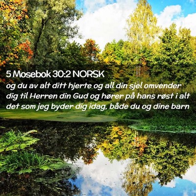Picture 02 - 5 Mosebok 30:2 NORSK - og du av alt ditt hjerte og all din sjel omvender - Bible Verse Picture