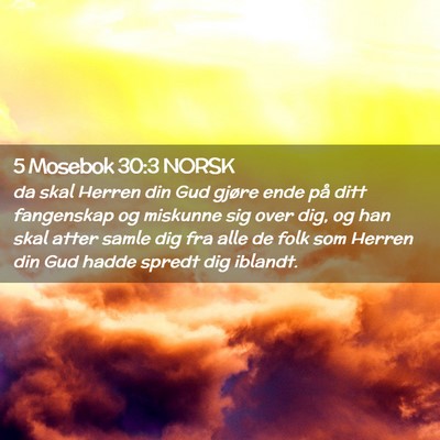 Picture 02 - 5 Mosebok 30:3 NORSK - da skal Herren din Gud gjøre ende på ditt - Bible Verse Picture