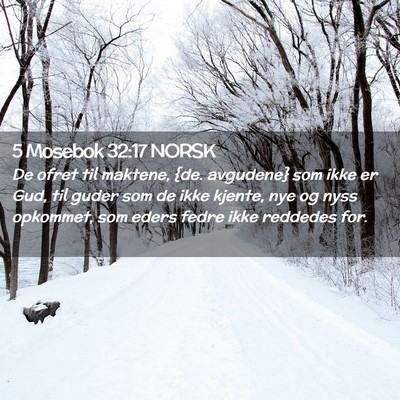 Picture 02 - 5 Mosebok 32:17 NORSK - De ofret til maktene, {de. avgudene} som ikke er - Bible Verse Picture