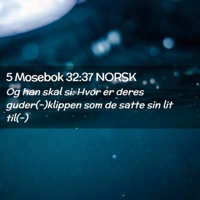 Picture 02 - 5 Mosebok 32:37 NORSK - Og han skal si: Hvor er deres guder(-)klippen som - Bible Verse Picture