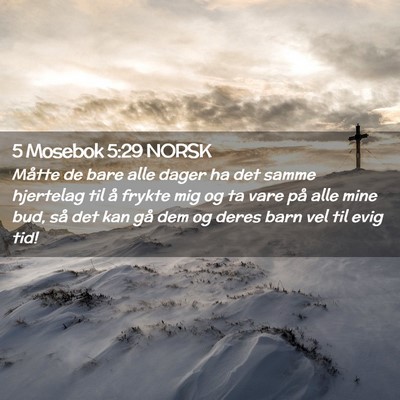 Picture 02 - 5 Mosebok 5:29 NORSK - Måtte de bare alle dager ha det samme hjertelag - Bible Verse Picture