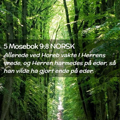 Picture 02 - 5 Mosebok 9:8 NORSK - Allerede ved Horeb vakte I Herrens vrede, og - Bible Verse Picture