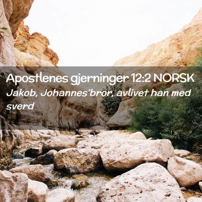 Picture 02 - Apostlenes gjerninger 12:2 NORSK - Jakob, Johannes'bror, avlivet han med - Bible Verse Picture