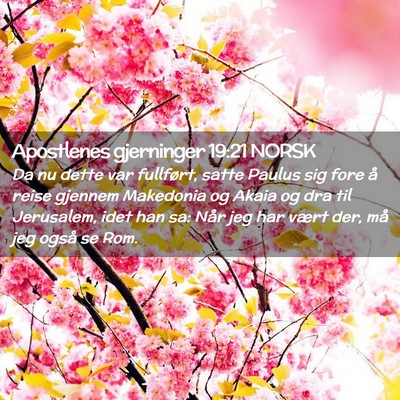 Picture 02 - Apostlenes gjerninger 19:21 NORSK - Da nu dette var fullført, satte Paulus sig fore - Bible Verse Picture