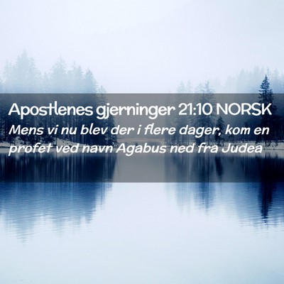 Picture 02 - Apostlenes gjerninger 21:10 NORSK - Mens vi nu blev der i flere dager, kom en profet - Bible Verse Picture