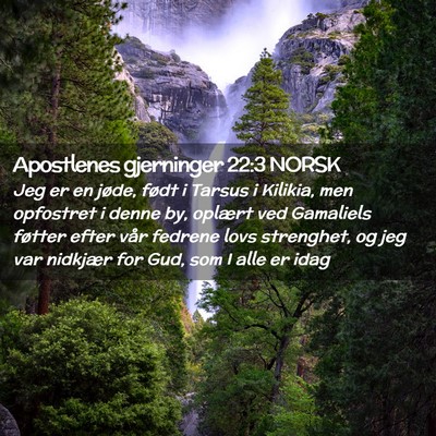 Picture 02 - Apostlenes gjerninger 22:3 NORSK - Jeg er en jøde, født i Tarsus i Kilikia, men - Bible Verse Picture