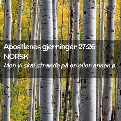 Picture 02 - Apostlenes gjerninger 27:26 NORSK - Men vi skal strande på en eller annen - Bible Verse Picture