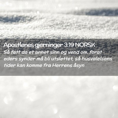 Picture 02 - Apostlenes gjerninger 3:19 NORSK - Så fatt da et annet sinn og vend om, forat eders - Bible Verse Picture
