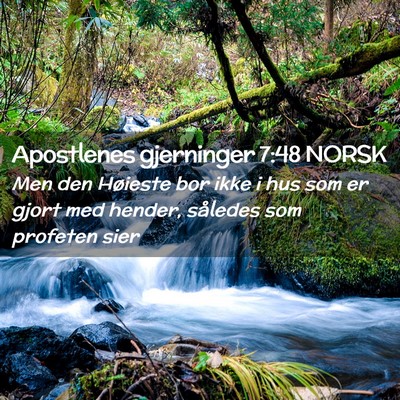 Picture 02 - Apostlenes gjerninger 7:48 NORSK - Men den Høieste bor ikke i hus som er gjort med - Bible Verse Picture