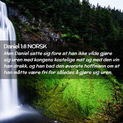 Picture 02 - Daniel 1:8 NORSK - Men Daniel satte sig fore at han ikke vilde - Bible Verse Picture