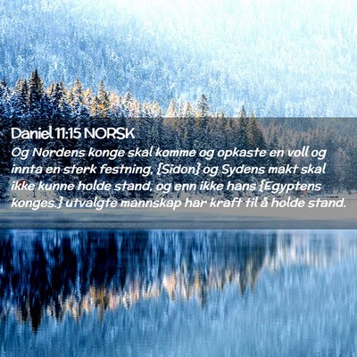 Picture 02 - Daniel 11:15 NORSK - Og Nordens konge skal komme og opkaste en voll og - Bible Verse Picture