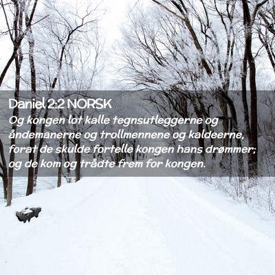 Picture 02 - Daniel 2:2 NORSK - Og kongen lot kalle tegnsutleggerne og - Bible Verse Picture
