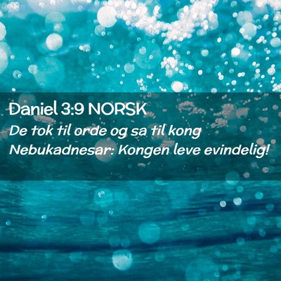 Picture 02 - Daniel 3:9 NORSK - De tok til orde og sa til kong Nebukadnesar: - Bible Verse Picture