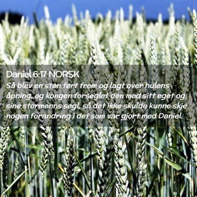 Picture 02 - Daniel 6:17 NORSK - Så blev en sten ført frem og lagt over hulens - Bible Verse Picture
