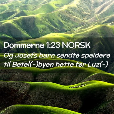 Picture 02 - Dommerne 1:23 NORSK - Og Josefs barn sendte speidere til Betel(-)byen - Bible Verse Picture