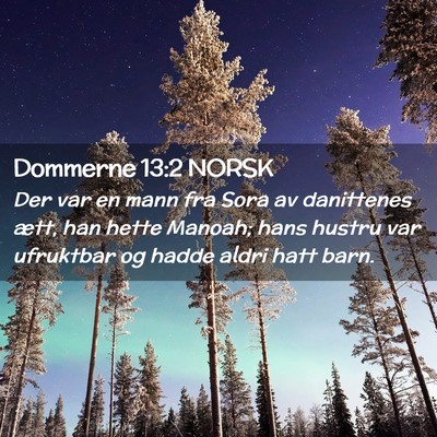 Picture 02 - Dommerne 13:2 NORSK - Der var en mann fra Sora av danittenes ætt, han - Bible Verse Picture