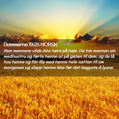 Picture 02 - Dommerne 19:25 NORSK - Men mennene vilde ikke høre på ham. Da tok - Bible Verse Picture
