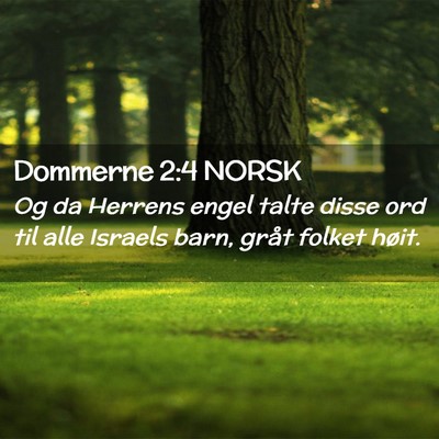 Picture 02 - Dommerne 2:4 NORSK - Og da Herrens engel talte disse ord til alle - Bible Verse Picture