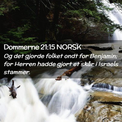 Picture 02 - Dommerne 21:15 NORSK - Og det gjorde folket ondt for Benjamin; for - Bible Verse Picture