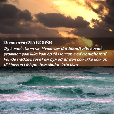 Picture 02 - Dommerne 21:5 NORSK - Og Israels barn sa: Hvem var det blandt alle - Bible Verse Picture