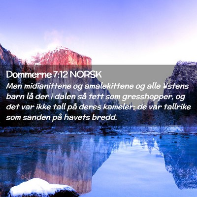 Picture 02 - Dommerne 7:12 NORSK - Men midianittene og amalekittene og alle ¥stens - Bible Verse Picture