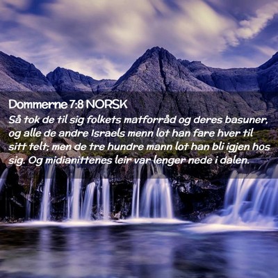 Picture 02 - Dommerne 7:8 NORSK - Så tok de til sig folkets matforråd og deres - Bible Verse Picture
