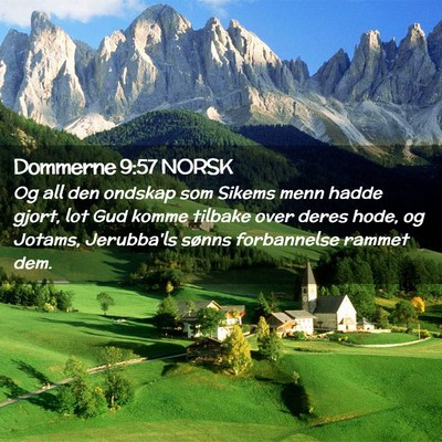 Picture 02 - Dommerne 9:57 NORSK - Og all den ondskap som Sikems menn hadde gjort, - Bible Verse Picture