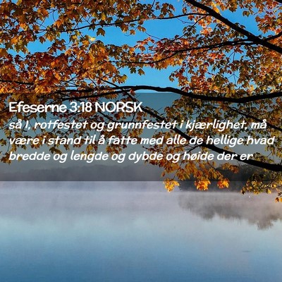 Picture 02 - Efeserne 3:18 NORSK - så I, rotfestet og grunnfestet i kjærlighet, - Bible Verse Picture