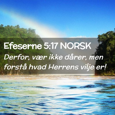 Picture 02 - Efeserne 5:17 NORSK - Derfor, vær ikke dårer, men forstå hvad - Bible Verse Picture