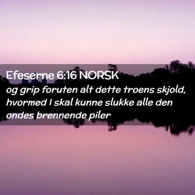 Picture 02 - Efeserne 6:16 NORSK - og grip foruten alt dette troens skjold, hvormed - Bible Verse Picture