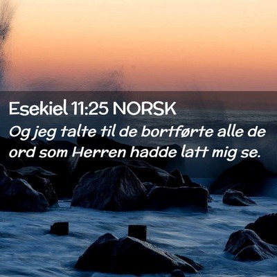 Picture 02 - Esekiel 11:25 NORSK - Og jeg talte til de bortførte alle de ord som - Bible Verse Picture