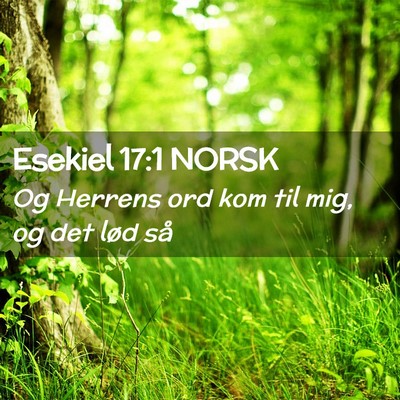 Picture 02 - Esekiel 17:1 NORSK - Og Herrens ord kom til mig, og det lød - Bible Verse Picture