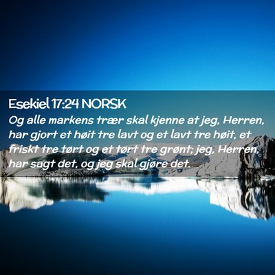 Picture 02 - Esekiel 17:24 NORSK - Og alle markens trær skal kjenne at jeg, Herren, - Bible Verse Picture