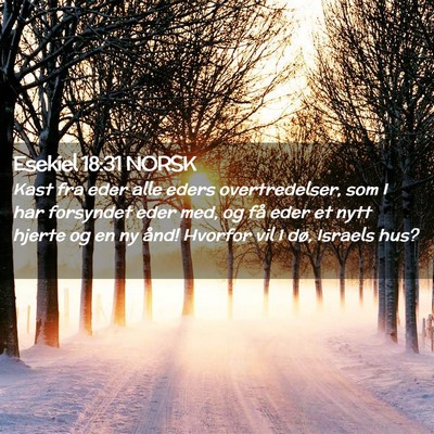 Picture 02 - Esekiel 18:31 NORSK - Kast fra eder alle eders overtredelser, som I har - Bible Verse Picture