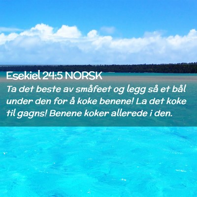 Picture 02 - Esekiel 24:5 NORSK - Ta det beste av småfeet og legg så et bål - Bible Verse Picture