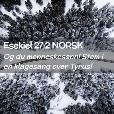 Picture 02 - Esekiel 27:2 NORSK - Og du menneskesønn! Stem i en klagesang over - Bible Verse Picture