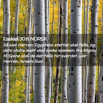Picture 02 - Esekiel 30:6 NORSK - Så sier Herren: Egyptens støtter skal falle, og - Bible Verse Picture