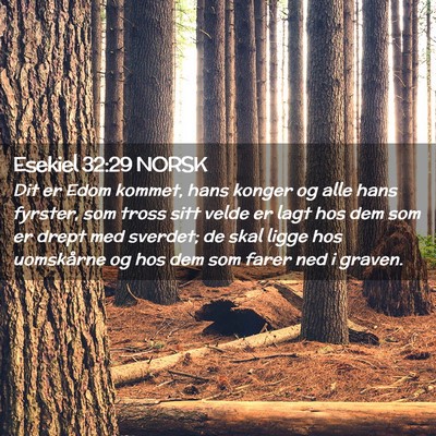 Picture 02 - Esekiel 32:29 NORSK - Dit er Edom kommet, hans konger og alle hans - Bible Verse Picture