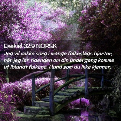 Picture 02 - Esekiel 32:9 NORSK - Jeg vil vekke sorg i mange folkeslags hjerter, - Bible Verse Picture