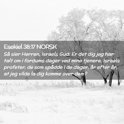Picture 02 - Esekiel 38:17 NORSK - Så sier Herren, Israels Gud: Er det dig jeg har - Bible Verse Picture