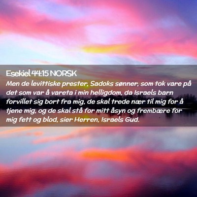Picture 02 - Esekiel 44:15 NORSK - Men de levittiske prester, Sadoks sønner, som - Bible Verse Picture