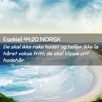 Picture 02 - Esekiel 44:20 NORSK - De skal ikke rake hodet og heller ikke la håret - Bible Verse Picture