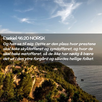 Picture 02 - Esekiel 46:20 NORSK - Og han sa til mig: Dette er den plass hvor - Bible Verse Picture