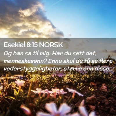 Picture 02 - Esekiel 8:15 NORSK - Og han sa til mig: Har du sett det, - Bible Verse Picture