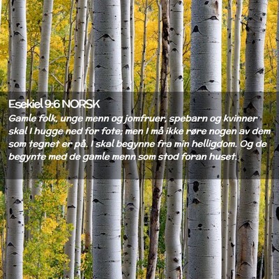 Picture 02 - Esekiel 9:6 NORSK - Gamle folk, unge menn og jomfruer, spebarn og - Bible Verse Picture