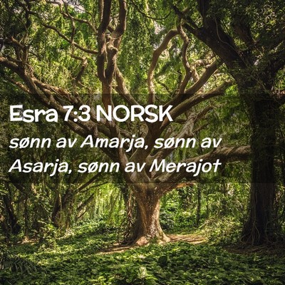 Picture 02 - Esra 7:3 NORSK - sønn av Amarja, sønn av Asarja, sønn av - Bible Verse Picture